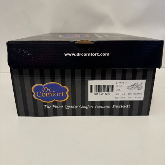 Size 12 Wide - Dr. Comfort 7611-W-12.0 Performance Therapeutic Black #7611 - Picture 7 of 12
